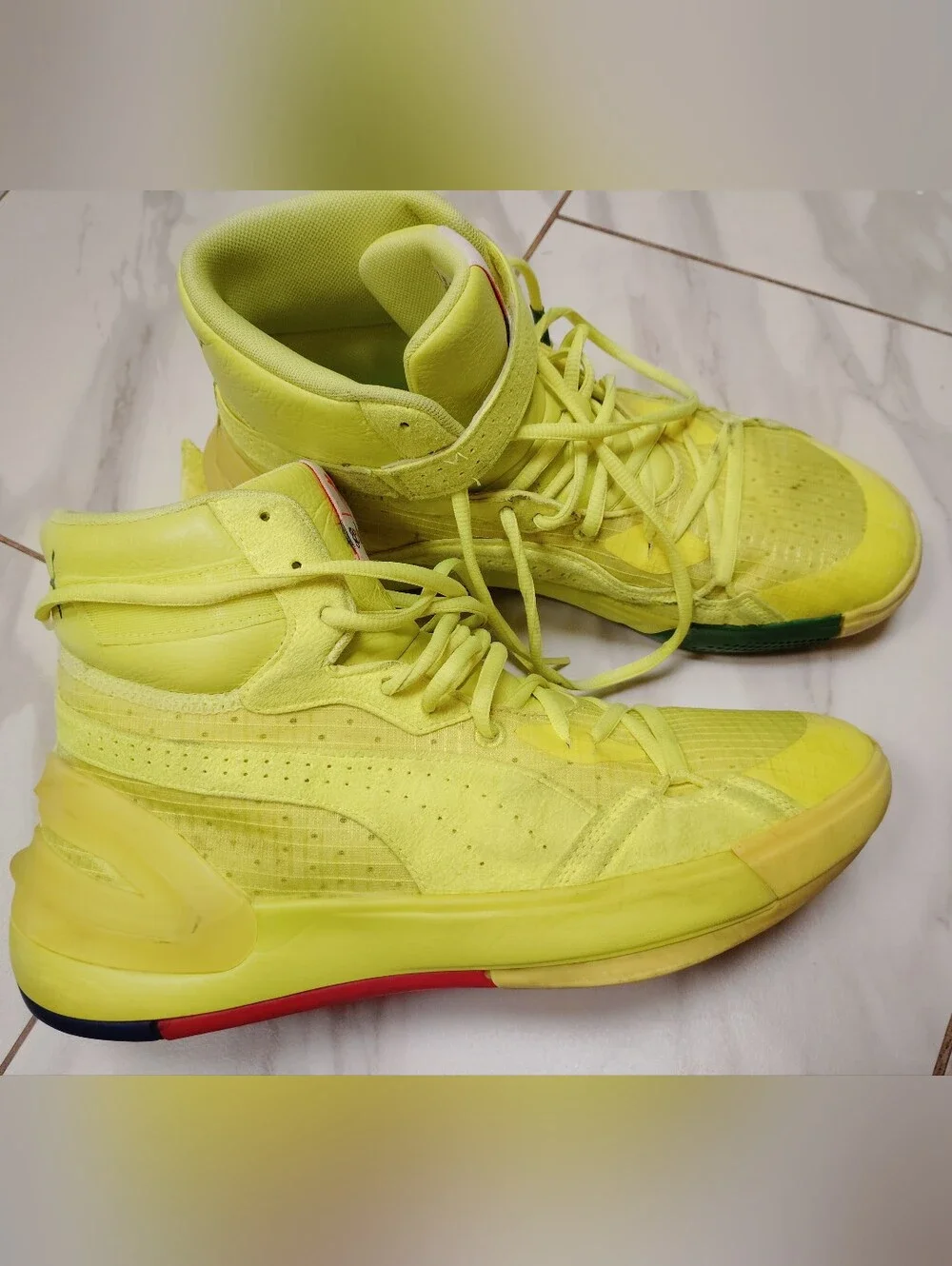 PUMA Sky Modern Geek x Fashion Geek Safety Yellow RJ Barrett Promo Knicks Sz. 9